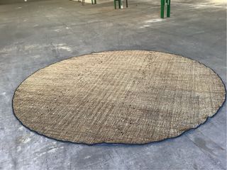 Alfombra redonda algodón y yute 4m.