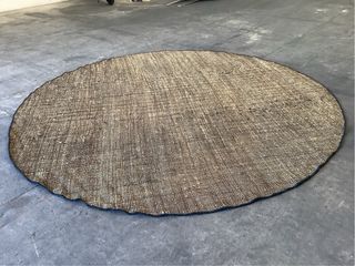 Alfombra redonda algodón y yute 4m.