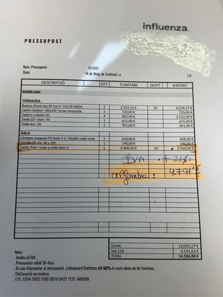 Alfombra redonda algodón y yute 4m.