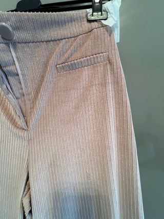 Pantaloni Max&Co velluto gamba larga rosa antico