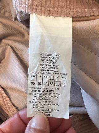 Pantaloni Max&Co velluto gamba larga rosa antico