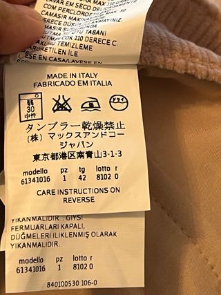 Pantaloni Max&Co velluto gamba larga rosa antico