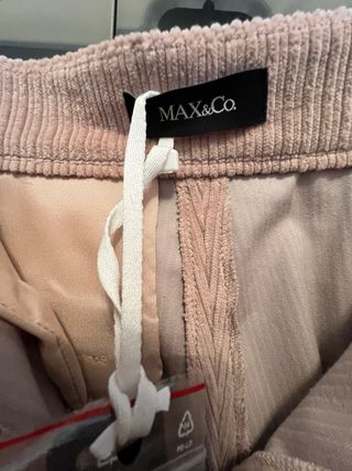 Pantaloni Max&Co velluto gamba larga rosa antico