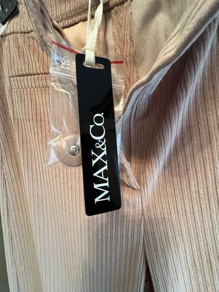 Pantaloni Max&Co velluto gamba larga rosa antico