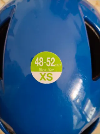 Casco Btwin Niño Talla XS Azul 48-52