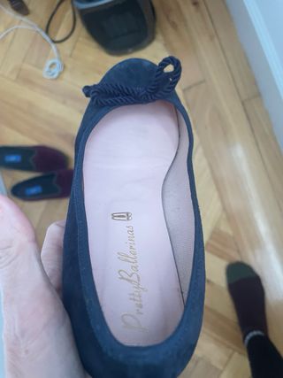 Bailarinas Pretty Ballerinas azules. puestas 2