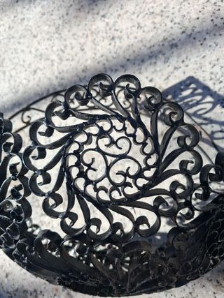 Cesta forja antigua decorativa