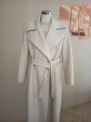 Cappotto lungo beige donna