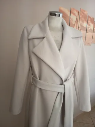 Cappotto lungo beige donna