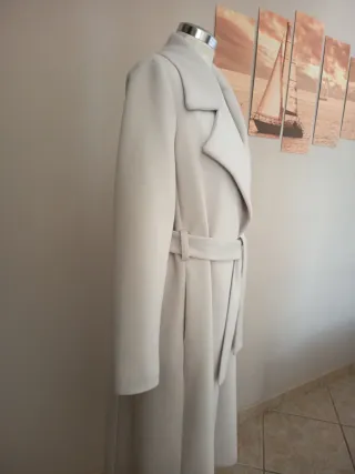 Cappotto lungo beige donna