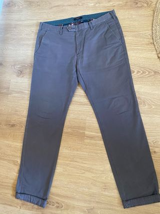 Pantalones Ted Baker 34R Azul Gris