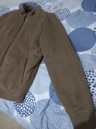 Chaqueta efecto ante beige Springfield