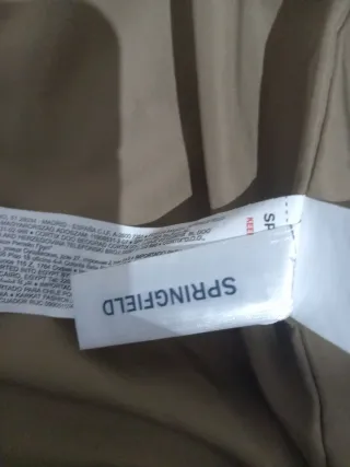 Chaqueta efecto ante beige Springfield