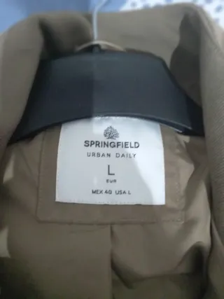 Chaqueta efecto ante beige Springfield