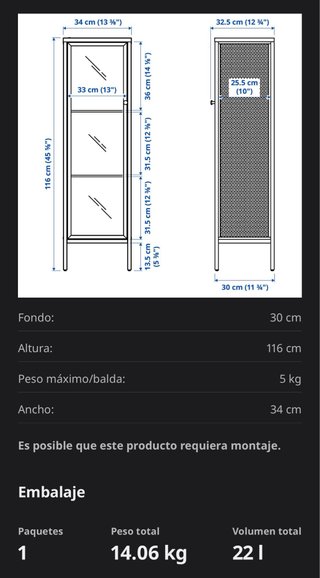 Vitrina Ikea Bagebo con luces LED de crecimiento