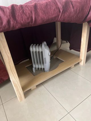 Mesa camilla 120x70 con cristal