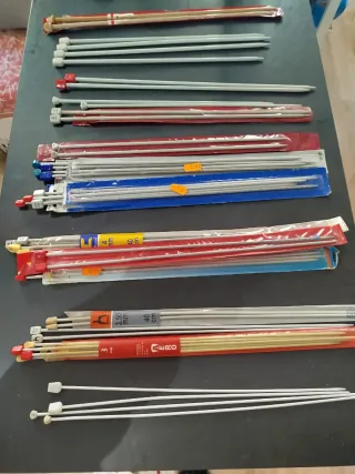 Lote agujas de tejer punto