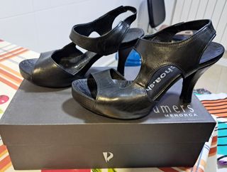 Sandalias tacón Plumers negras