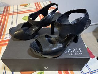 Sandalias tacón Plumers negras