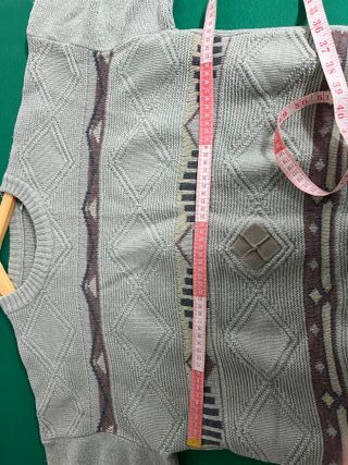 Maglione vintage uomo grigio fantasia L