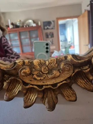 Espejo barroco pan de oro mas de 50 años