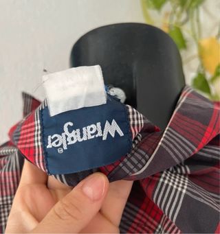 Camisa Wrangler cuadros roja y gris