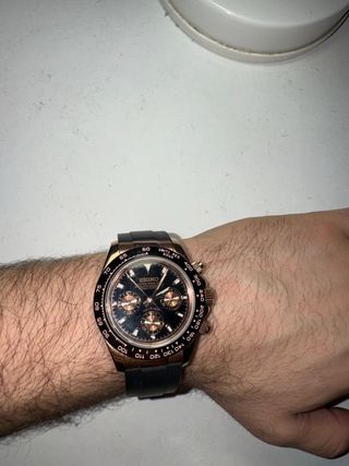 Reloj Seiko Custom Negro/Dorado