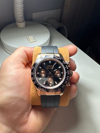 Reloj Seiko Custom Negro/Dorado