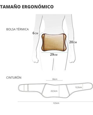 Cinturón ajustable de agua térmica
