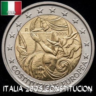 Moneda 2 euros Italia 2005 Constitucion