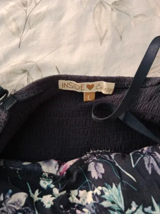 Top floral negro multicolor,Inside