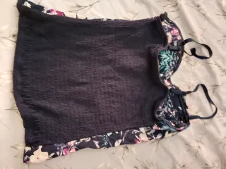 Top floral negro multicolor,Inside