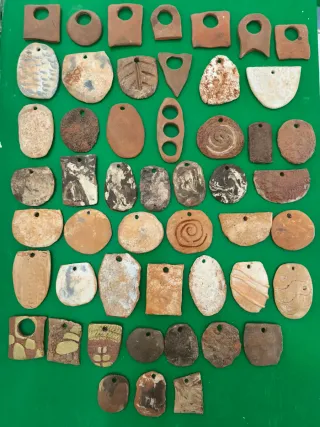 Set 50 Abalorios Cerámica Artesanal