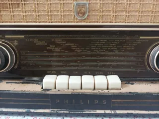 Radio Philips Antigua Beige/Marrón