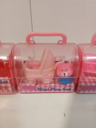 Mini Play Set Juguetes Rosado años 80