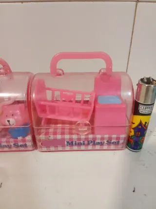 Mini Play Set Juguetes Rosado años 80