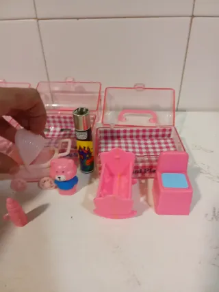 Mini Play Set Juguetes Rosado años 80