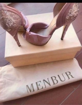 Zapatos Menbur fiesta rosa talla 37