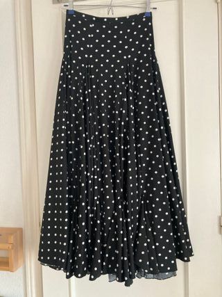Falda Flamenca Lunares Negra