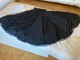Falda Flamenca Lunares Negra