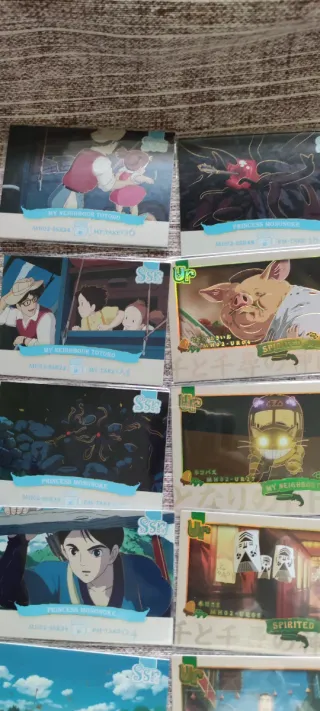 Lote cartas El Viaje de Chihiro y Totoro