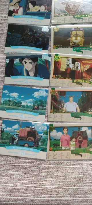 Lote cartas El Viaje de Chihiro y Totoro