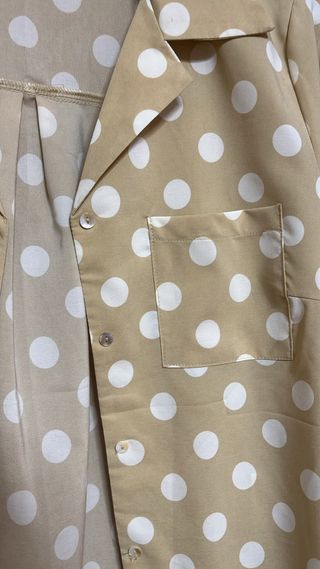 Camisa In The Style lunares beige M