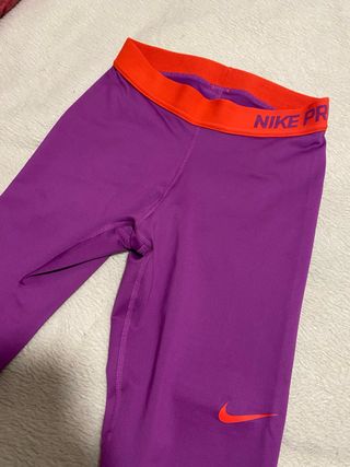 Mallas Nike Pro Morado Naranja talla s