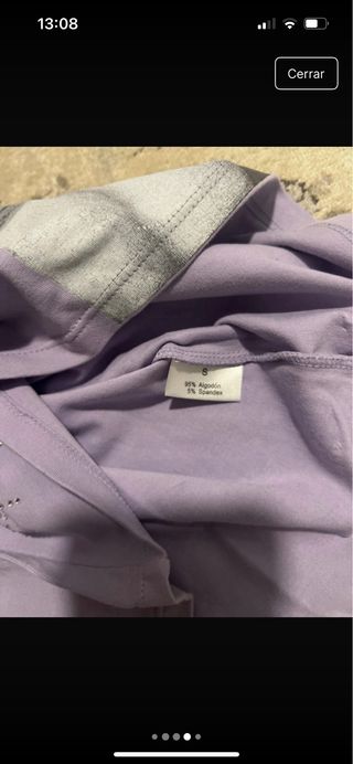 Camiseta cuello alto manga larga