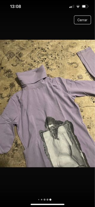 Camiseta cuello alto manga larga