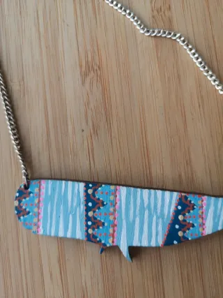 Collana balena geometrica floreale