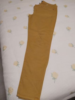 Pantalón Massimo Dutti Amarillo Talla 42