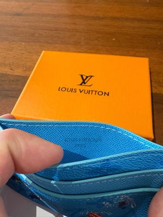 Portacarte Louis Vuitton Blu/Arancio