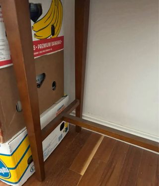 Vetrinetta in legno con serratura